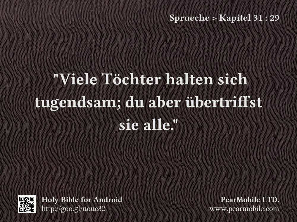 Sprueche, Kapitel 31:29